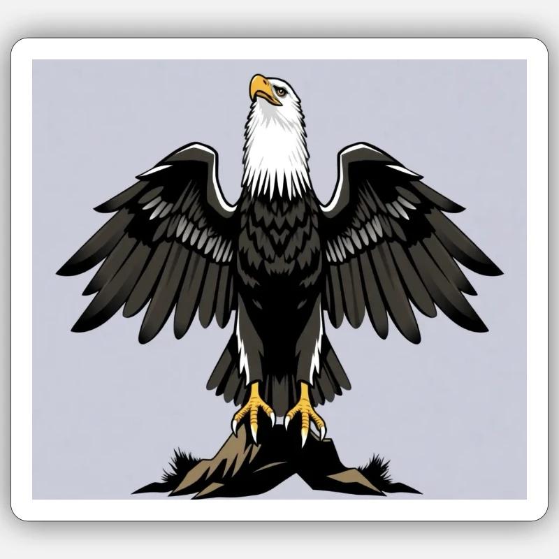 Aigle - Sticker taille S (10 x 10 cm) - blanc mat