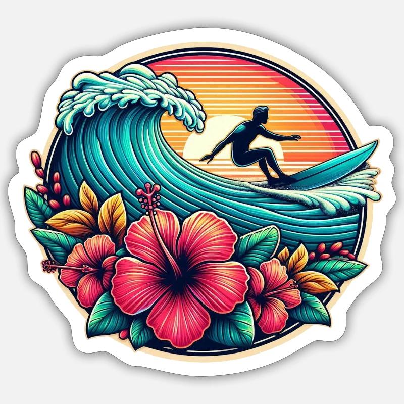Surfer Logo 2 - Sticker size S (10 x 10 cm) - white matte
