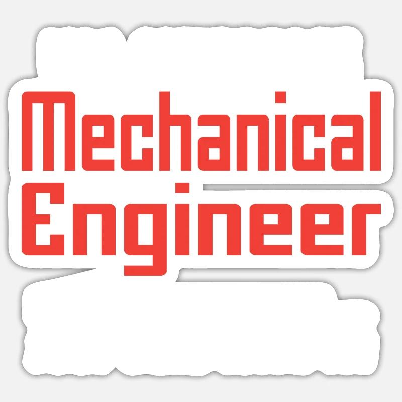 Mechanical Engineer - Sticker size S (10 x 10 cm) - white matte