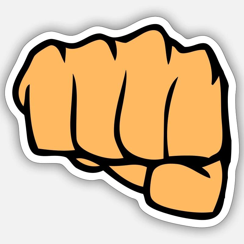 fist - Sticker size S (10 x 10 cm) - white matte