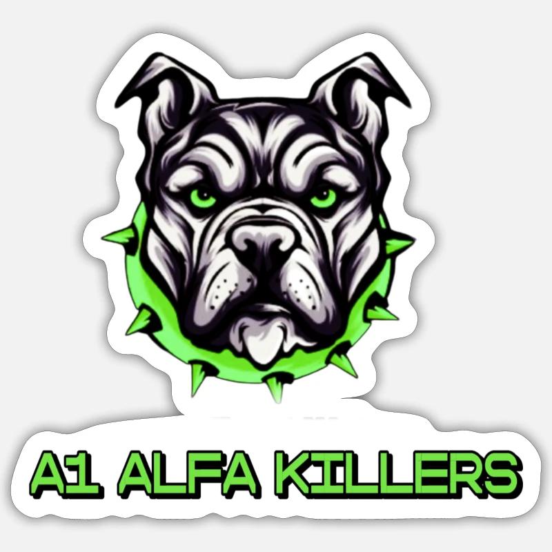 A1 ALFA ESPORTS - Sticker taille S (10 x 10 cm) - blanc mat