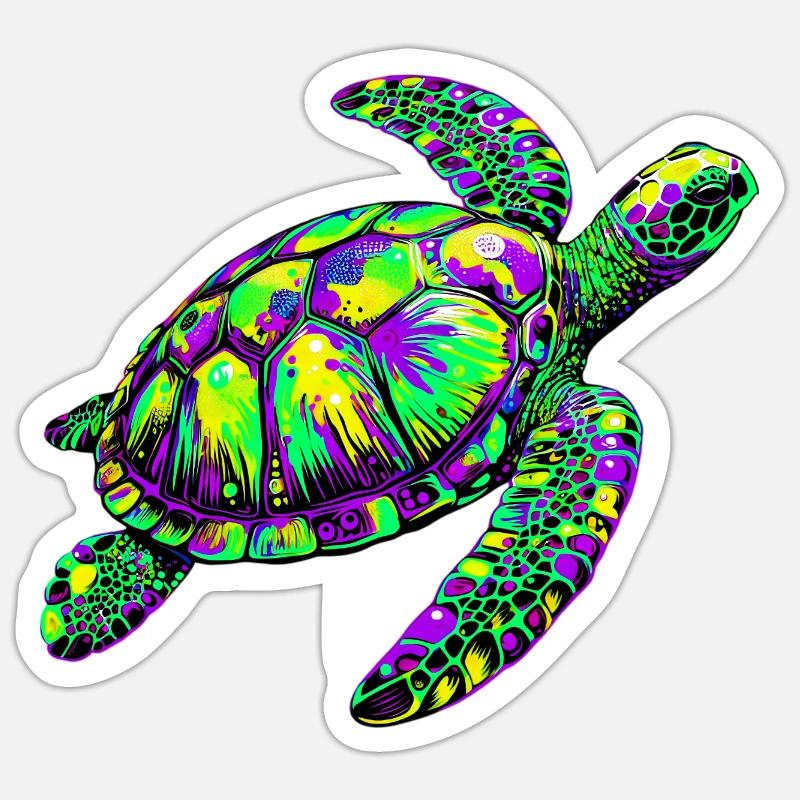 Sea turtle Sticker size S (10 x 10 cm)