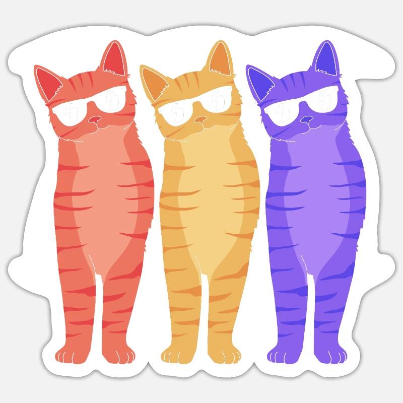 Tabby Cat - Sticker size S (10 x 10 cm) - white matte