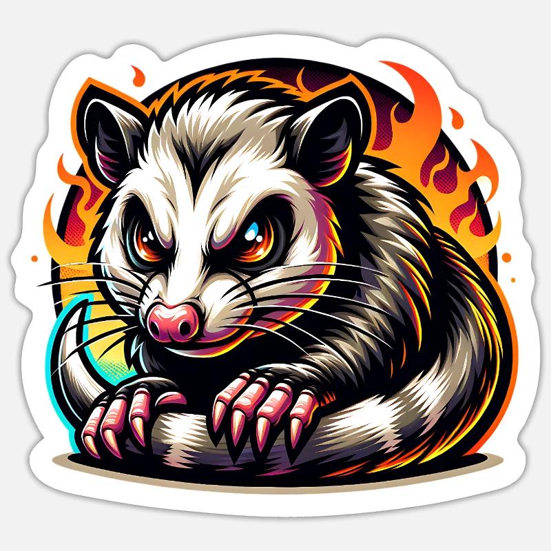 Opossum Sticker size S (10 x 10 cm)
