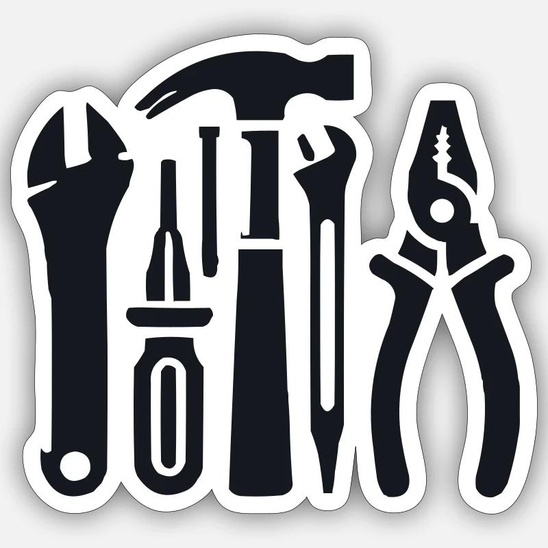 tool - Sticker size S (10 x 10 cm) - white matte