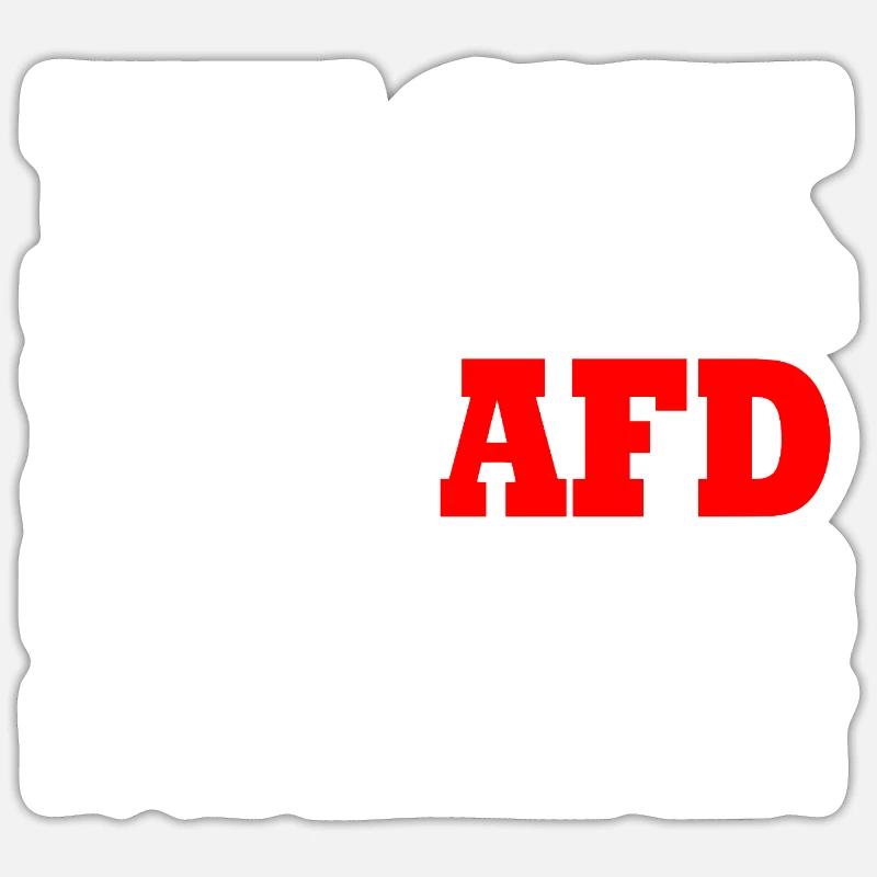 fick die afd - Sticker Größe S (10 x 10 cm) - Mattweiß