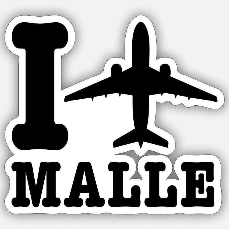 Mallorca Urlaub - Sticker Größe S (10 x 10 cm) - Mattweiß