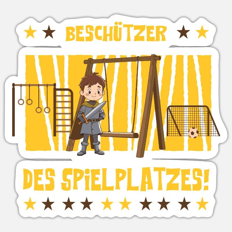 Protector of the playground ! - Sticker size S (10 x 10 cm) - white matte