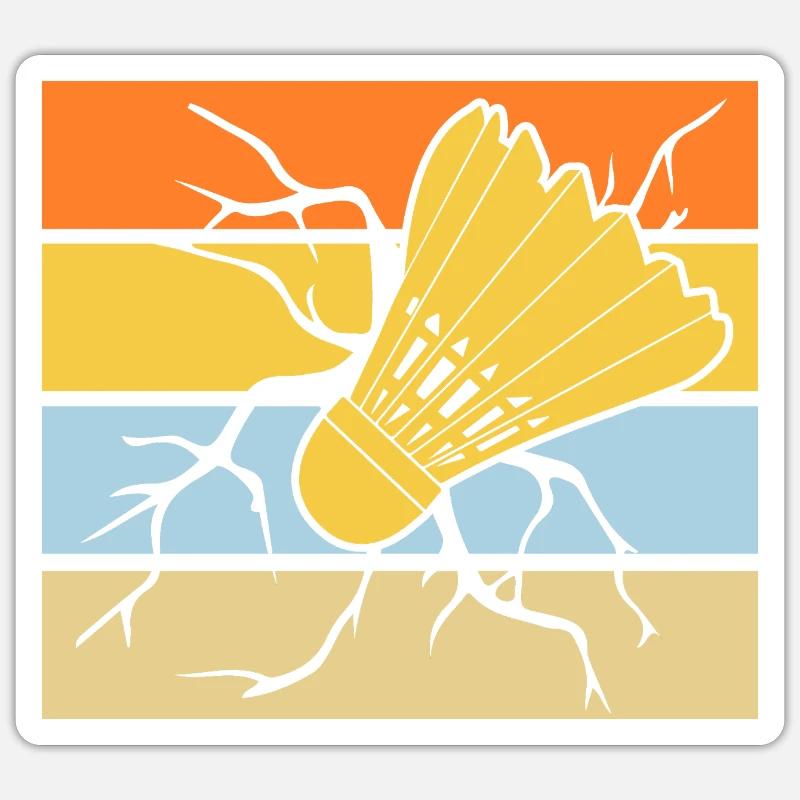 Federball Badminton - Sticker size S (10 x 10 cm) - white matte