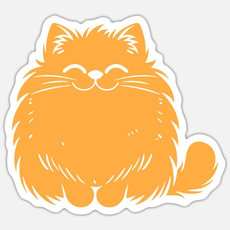 Chat persan Sticker taille S (10 x 10 cm)