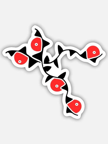 - Sticker taille S (10 x 10 cm) - blanc mat