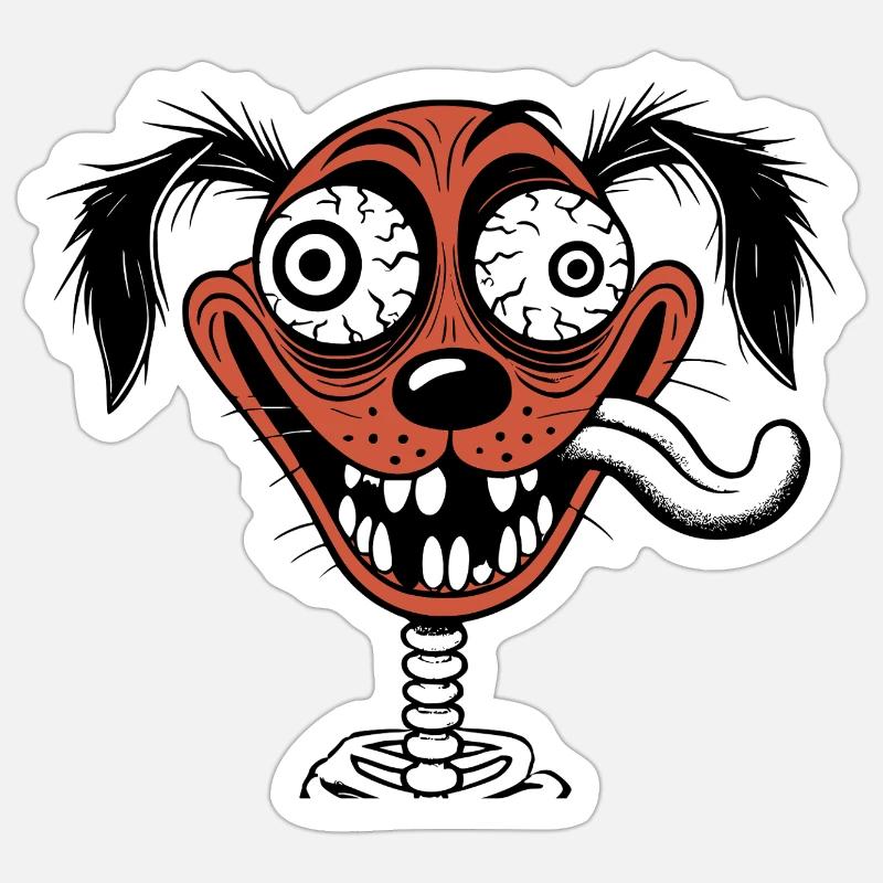 Dummer Hund - Sticker Größe S (10 x 10 cm) - Mattweiß