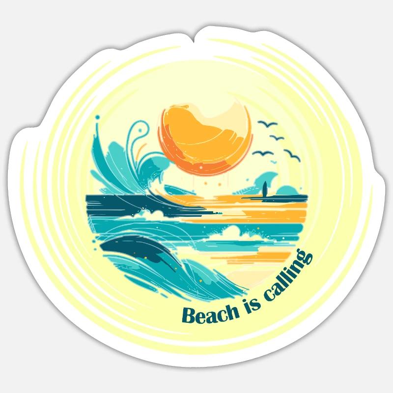Beach is Calling Sticker size S (10 x 10 cm)