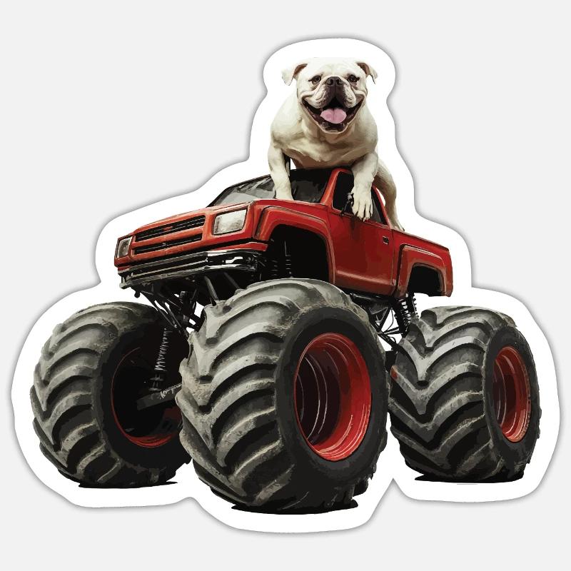 Hund - Sticker Größe S (10 x 10 cm) - Mattweiß