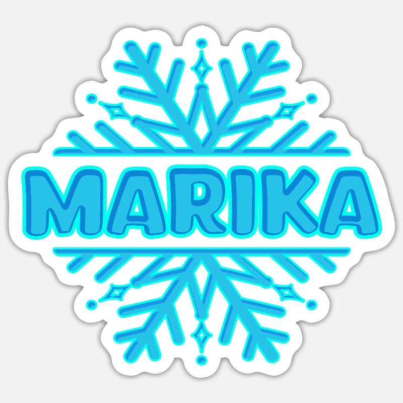Marika Marika - Sticker taille S (10 x 10 cm) - blanc mat
