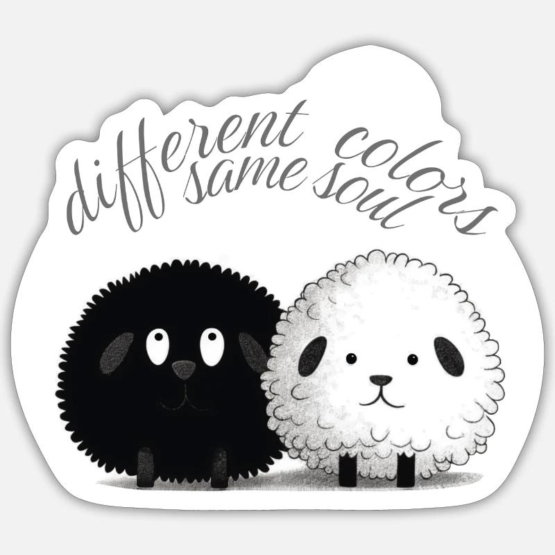 Different colors, same soul Sticker Größe S (10 x 10 cm)
