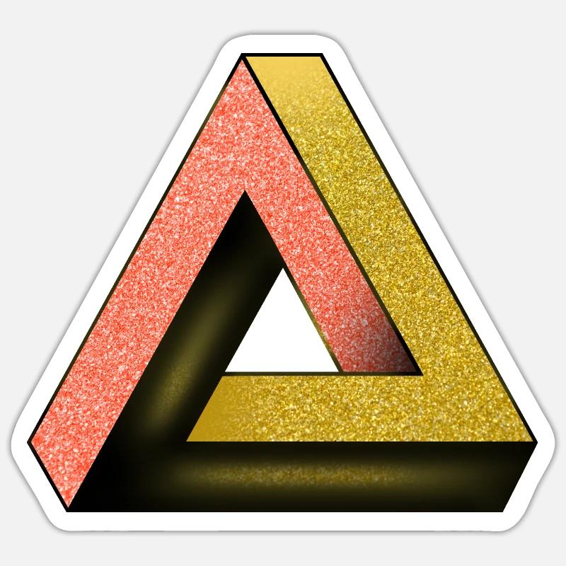 Penrose triangle Sticker size S (10 x 10 cm)