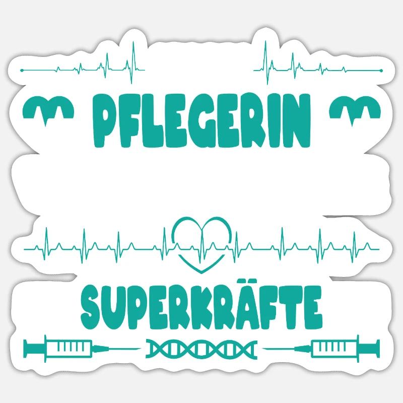 Pflegekraft Pflegerin MFA Geschenk - Sticker Größe S (10 x 10 cm) - Mattweiß