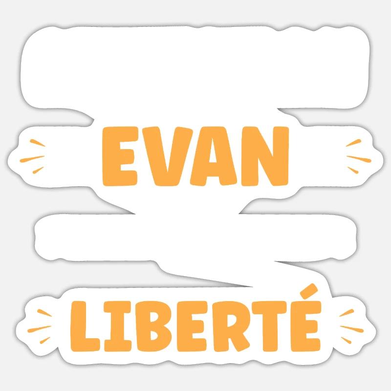 Evan Sticker taille S (10 x 10 cm)