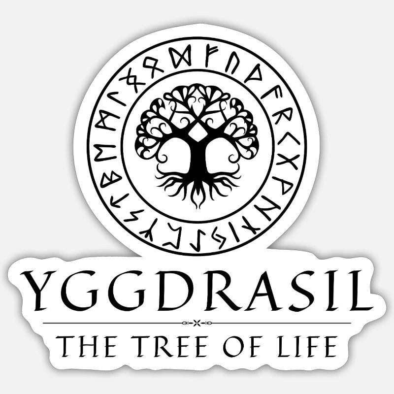 Baum des Lebens - Sticker Größe S (10 x 10 cm) - Mattweiß