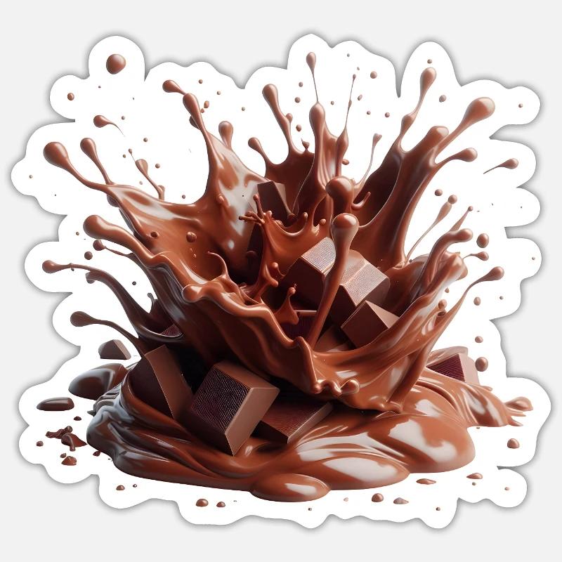 Chocolate eruption - Sticker size S (10 x 10 cm) - white matte