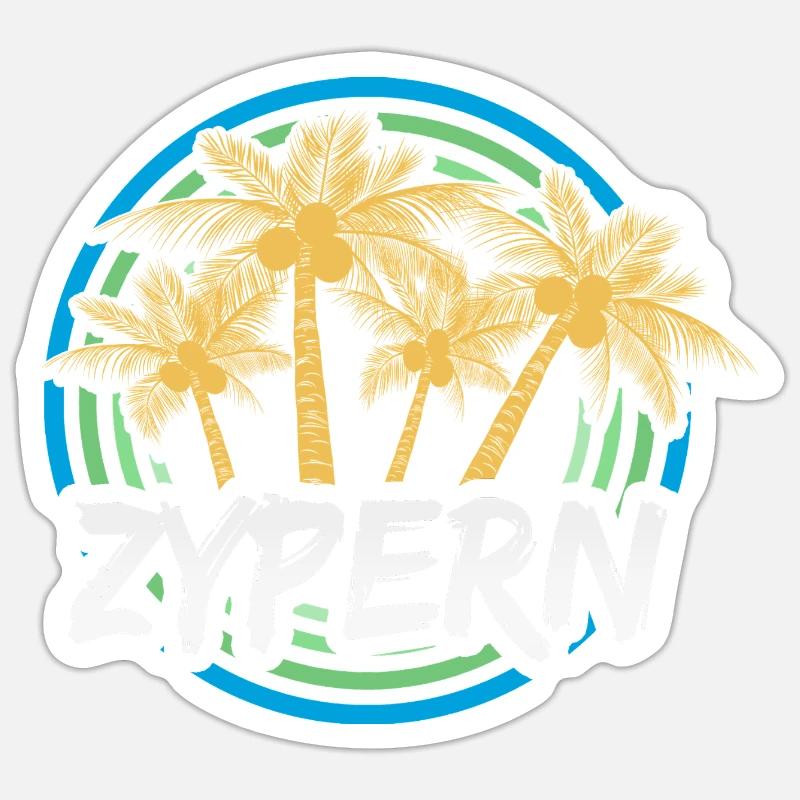 Zypern als Urlaub Sticker Größe S (10 x 10 cm)