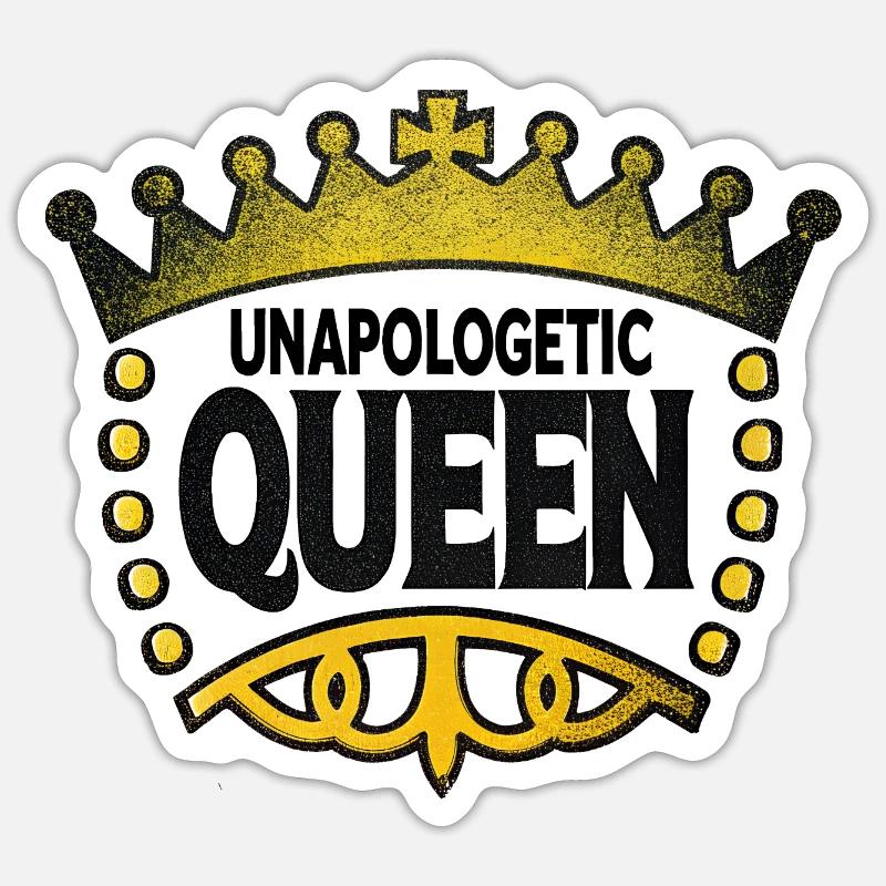 Unverfrorene Königin - Sticker Größe S (10 x 10 cm) - Mattweiß