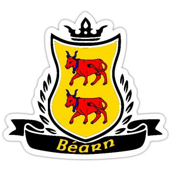 Béarn - Sticker size S (10 x 10 cm) - white matte - Front
