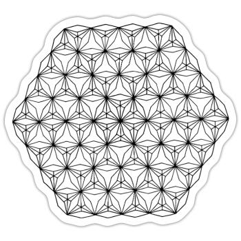 Flower of Life - Sticker size S (10 x 10 cm) - white matte - Front