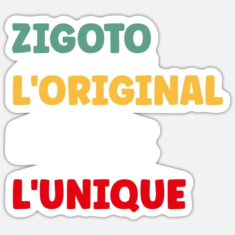 Zigoto - Sticker taille S (10 x 10 cm) - blanc mat
