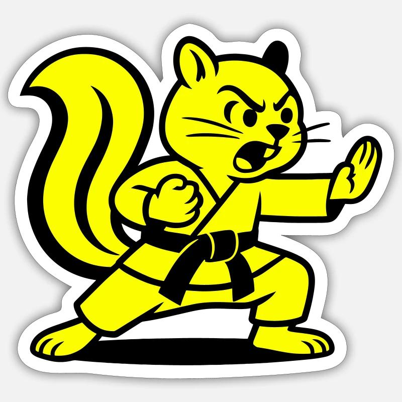 Karate Squirrels! Sticker size S (10 x 10 cm)