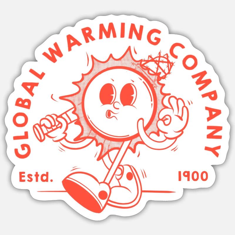 Global warming 2 Sticker size S (10 x 10 cm)