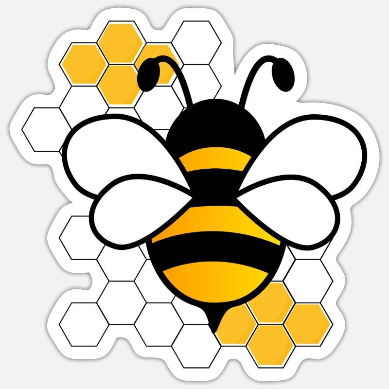 Bees Sticker size S (10 x 10 cm)