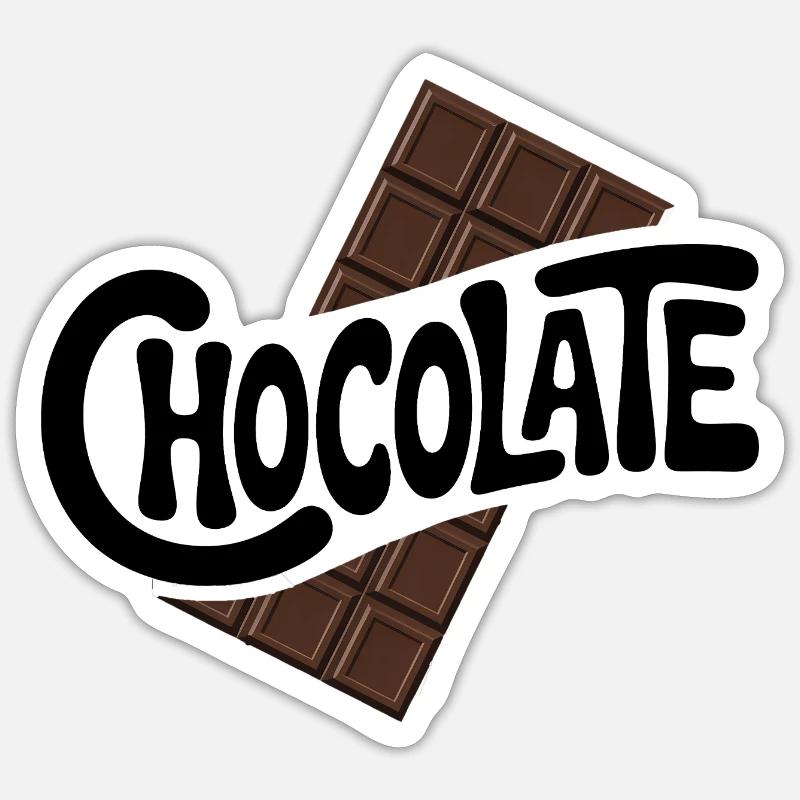 Chocolat - Cool Sweets Logo - Sticker taille S (10 x 10 cm) - blanc mat