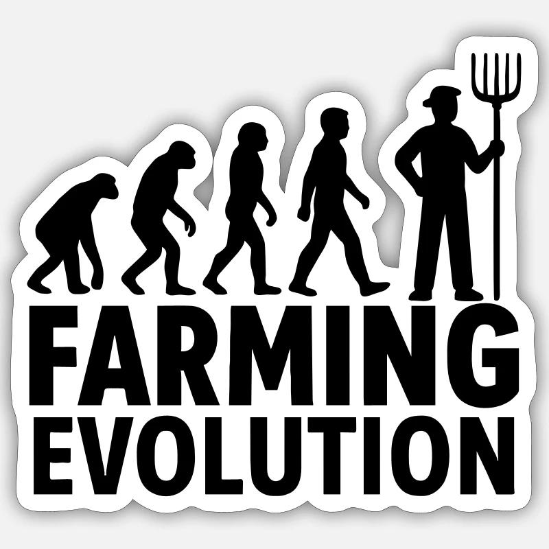 Farming Evolution Agriculture - Sticker size S (10 x 10 cm) - white matte