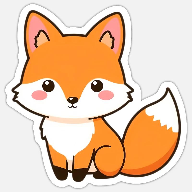 Fox - Sticker size S (10 x 10 cm) - white matte