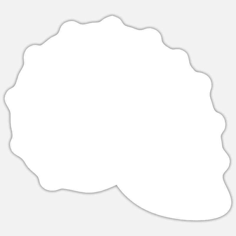shell - Sticker size S (10 x 10 cm) - white matte