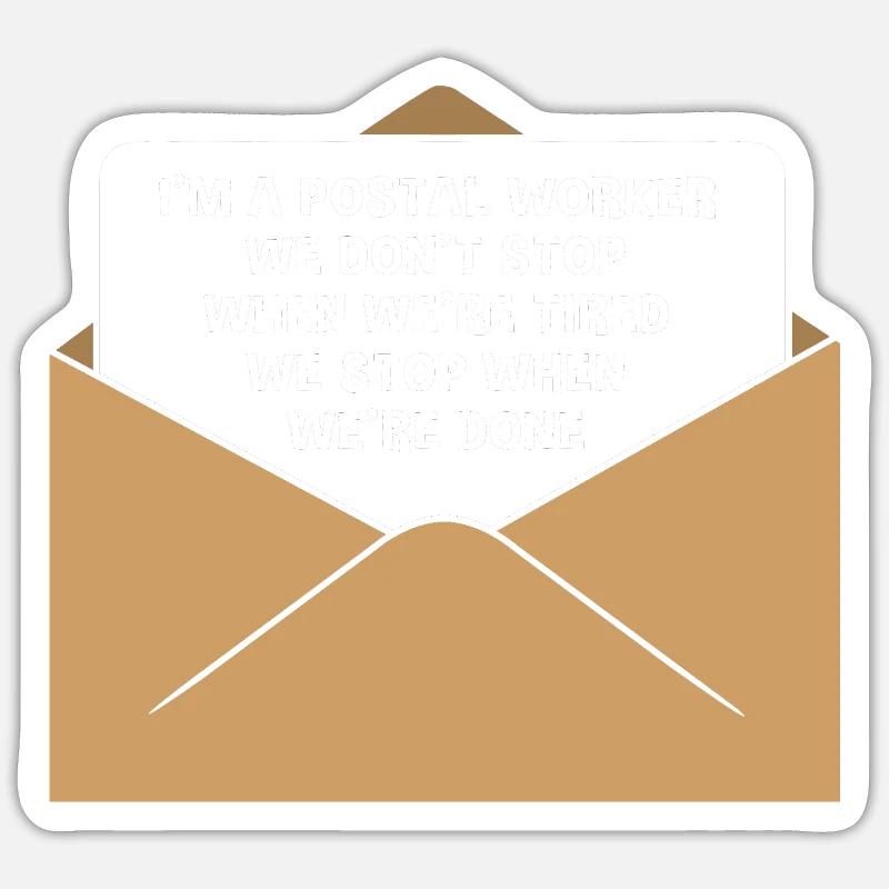 Poststempel Post - Sticker Größe S (10 x 10 cm) - Mattweiß