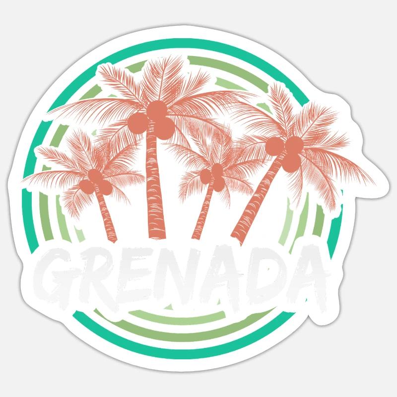 Gift for Grenada - Sticker size S (10 x 10 cm) - white matte