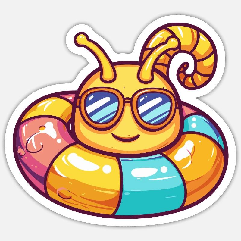 Snail Comic Cool - Sticker size S (10 x 10 cm) - white matte