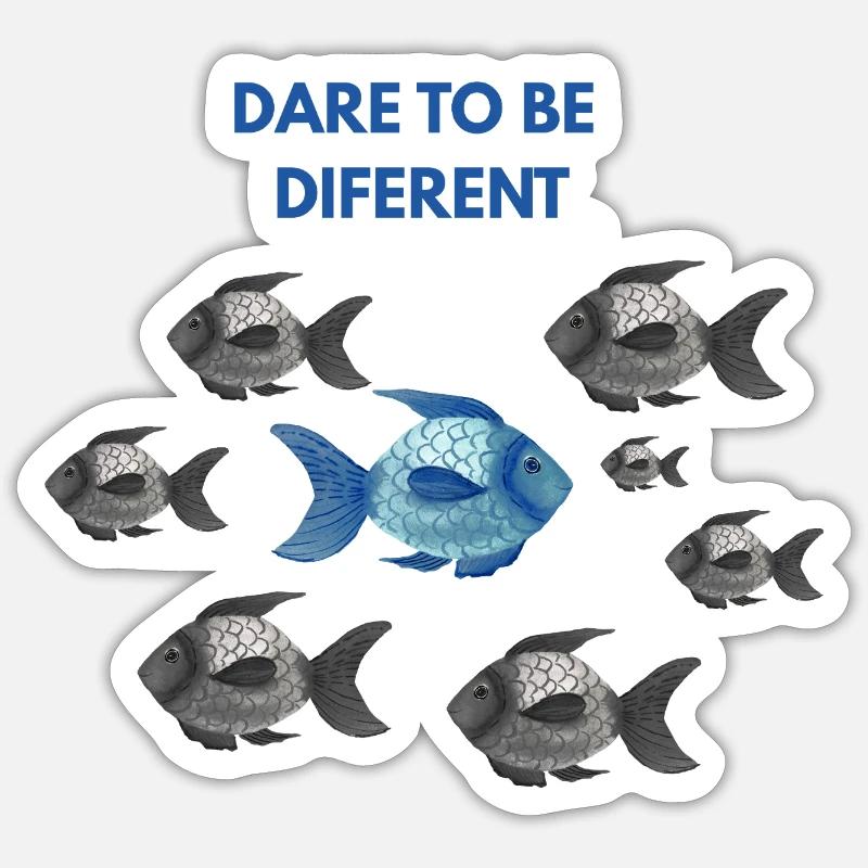 Dare to be different blue Sticker size S (10 x 10 cm)