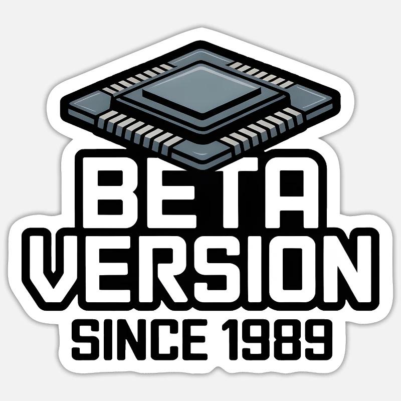 Futuristic Computer Chip Analog Printing Sticker size S (10 x 10 cm)