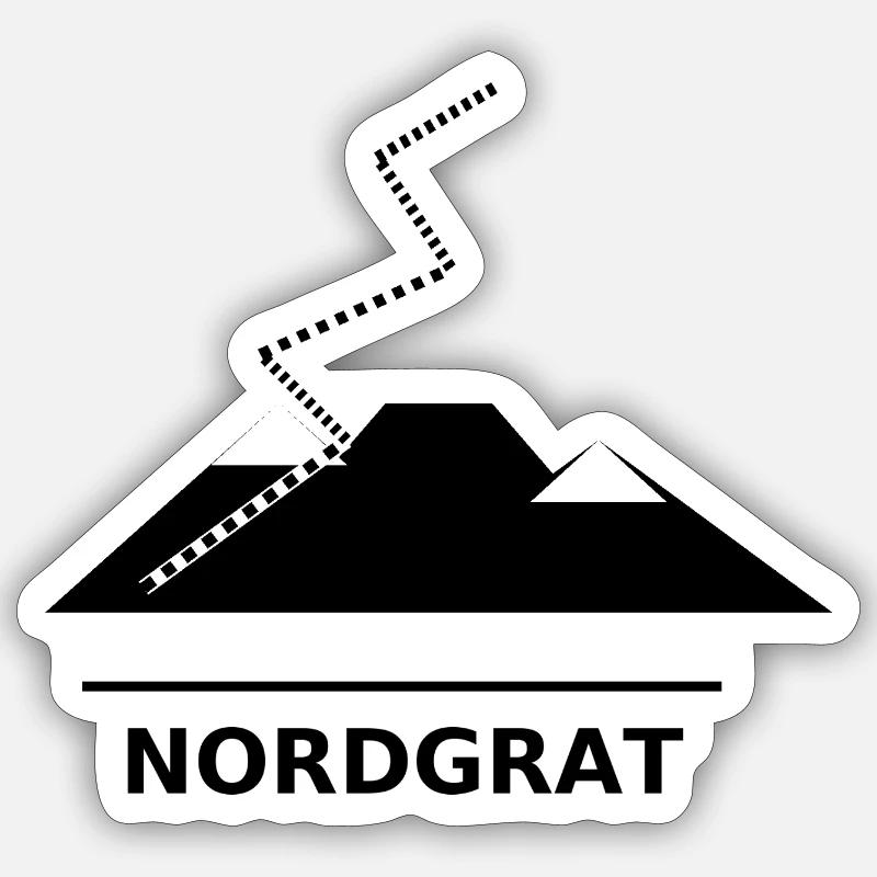 NORTH RIDGE - Sticker size S (10 x 10 cm) - white matte