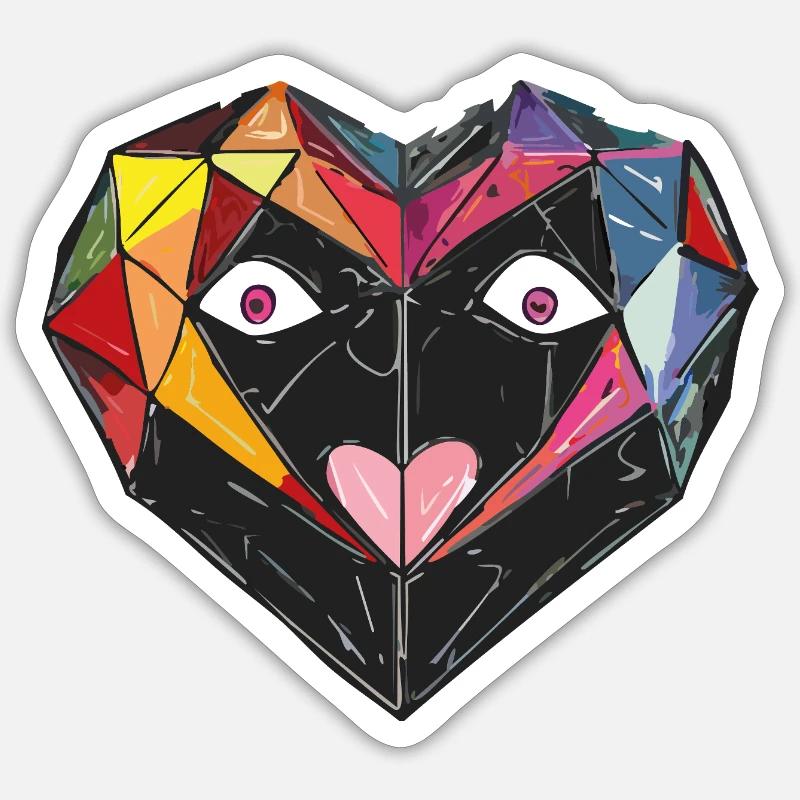 Herz_4 Sticker size S (10 x 10 cm)