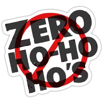 Christmas Haters Zero Ho-Ho-Ho's - Sticker Größe S (10 x 10 cm) - Mattweiß - Vorne