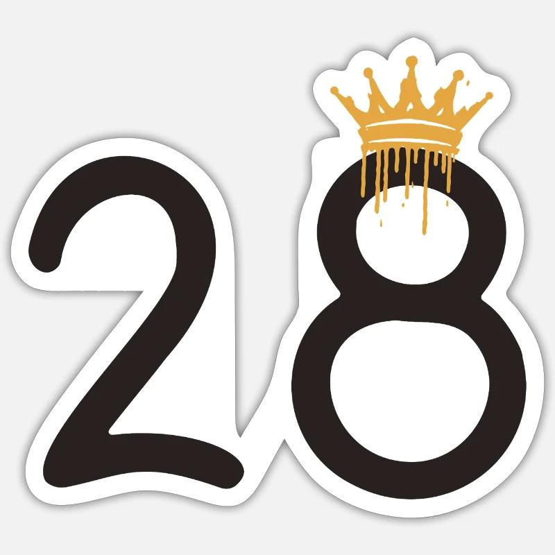 28 - Sticker taille S (10 x 10 cm) - blanc mat