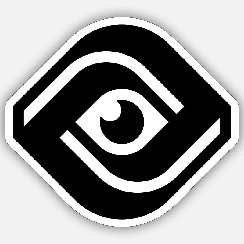 ALL-SEEING EYE - Sticker size S (10 x 10 cm) - white matte