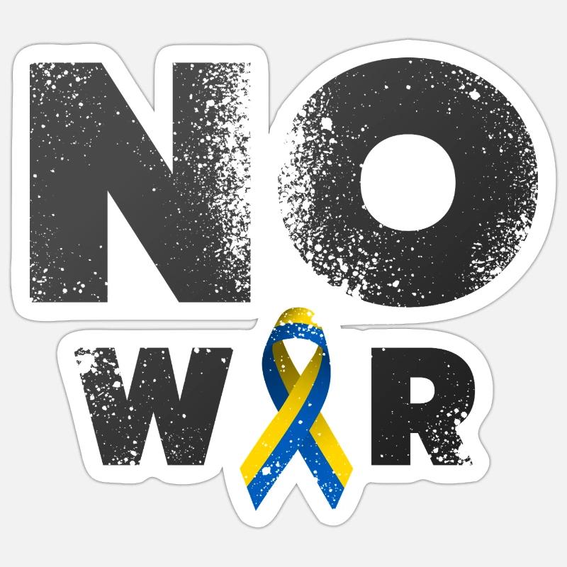 No War in Ukraine Design - Sticker Größe S (10 x 10 cm) - Mattweiß