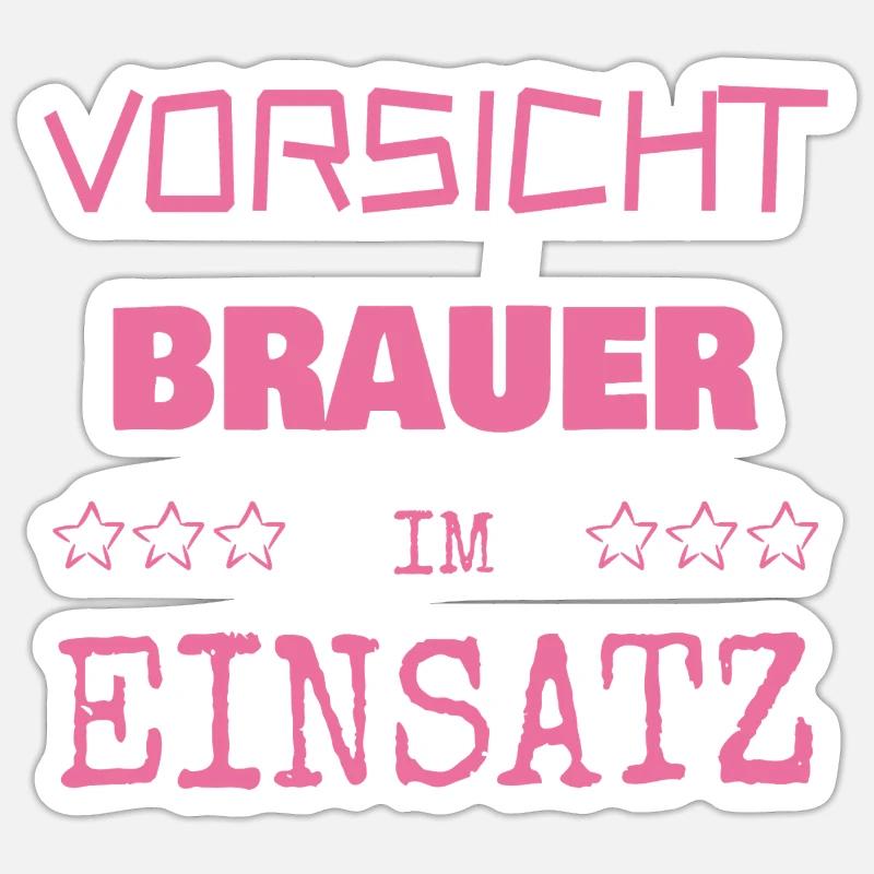 Brewer as a vocation - Sticker size S (10 x 10 cm) - white matte