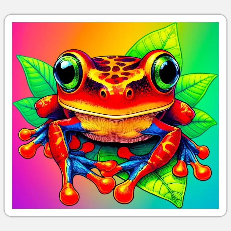 frog - Sticker size S (10 x 10 cm) - white matte